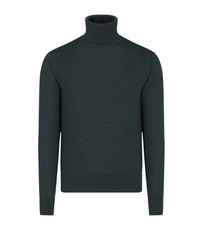 Dolce & Gabbana Cashmere And Silk Turtle-neck Sweater In Green