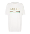 GUCCI COTTON VINTAGE LOGO PRINTED T-SHIRT,15581057