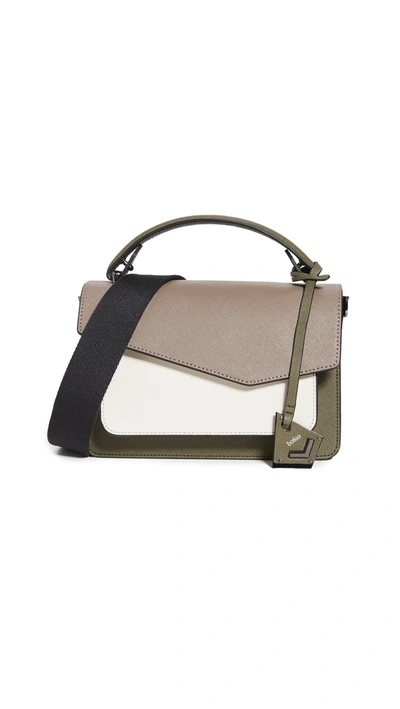 Botkier Cobble Hill Medium Leather & Suede Crossbody In Army Green Combo