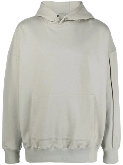 A-cold-wall* Dissection Cotton-blend Hooded Sweatshirt In Grey