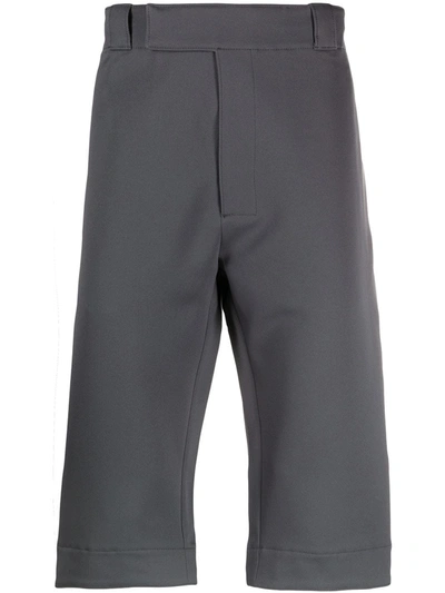 Prada Cotton Tailored Shorts In Grey