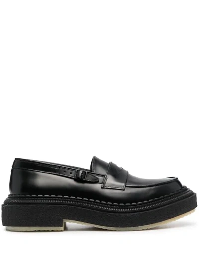 Adieu Type 161 Cutout Loafers In Black