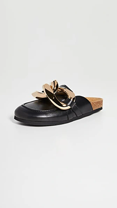 Jw Anderson Chain Loafers In Black