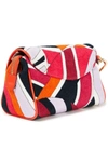 EMILIO PUCCI LEATHER-TRIMMED PRINTED COTTON-BLEND TERRY COSMETICS CASE,3074457345624833228