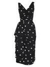 Dolce & Gabbana Women's Sleeveless Polka Dot Ruffle Dress In Black White