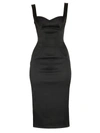Dolce & Gabbana Women's Stretch Satin Bustier Dress In Black