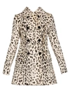 Dolce & Gabbana Women's Leopard-print Double-breasted Goat Hair Coat In Natural Leo