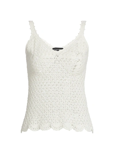Frederick Anderson Hand Crochet Camisole In Ivory