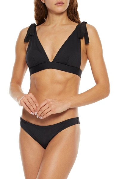 Zimmermann Edie Bow-detailed Triangle Bikini In Black