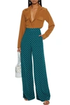 ZIMMERMANN POLKA-DOT CREPE WIDE-LEG PANTS,3074457345624247152