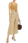 ZIMMERMANN BELTED LINEN WIDE-LEG PANTS,3074457345623750840