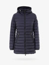 Moncler Ments Hooded Quilted Down Jacket In Blue