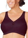 Glamorise Magiclift Active Support Wire-free Bra In Wine
