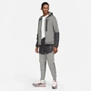 Nike Sportswear Tech Fleece Woven Mix Jogger Pants In Dark Grey Heather/dark Smoke Grey/black