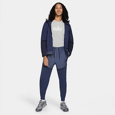 Nike Sportswear Tech Fleece Woven Mix Jogger Pants In Midnight