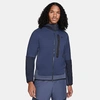 Nike Sportswear Tech Fleece Woven Full-zip Hoodie In Midnight Navy/thunder Blue/dark Obsidian/black