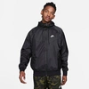 Nike Nsw Windrunner Logo-embroidered Recycled Shell Hooded Jacket In Black/white