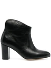 TILA MARCH HEELED SLIP-ON LEATHER BOOTS