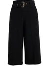 ROSETTA GETTY BELTED MID-LENGTH TROUSERS