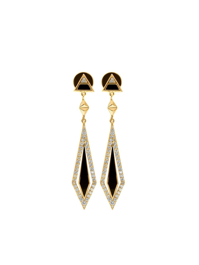 Alessa 18kt Yellow Gold Diamond Arrow Drop Earrings