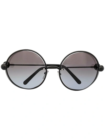 Marni Eyewear 圆框太阳眼镜 In 017 Black Black