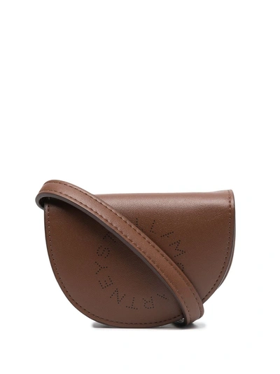 Stella Mccartney Micro Stella Logo Belt Bag In Brown