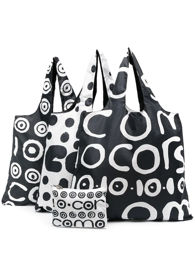 10 Corso Como Reversible Logo Tote In Black