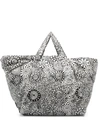 10 Corso Como Doodle-graphic Print Padded Tote In White