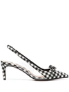 Redv Sandie Checked Pumps In Black