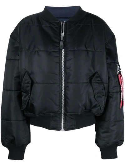 Vetements Oversized-fit Bomber Jacket In Black