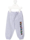 MOSCHINO EMBROIDERED-LOGO TRACK PANTS