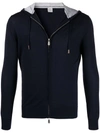 ELEVENTY ZIP-FRONT WOOL-BLEND HOODIE