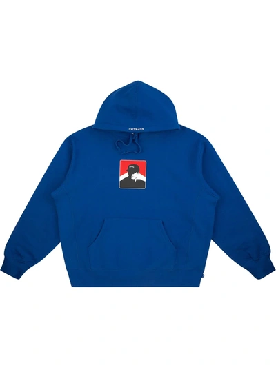 Supreme Portrait-print Hoodie In Blue