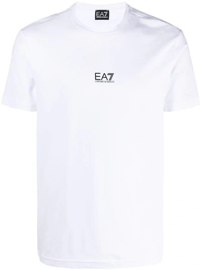 Ea7 Print T-shirt In White