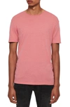 Allsaints Slim Fit Crew Neck T-shirt In Mallow Pink