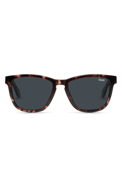 Quay Hardwire 54mm Polarized Sunglasses In Neutral Tortoise/ Smoke