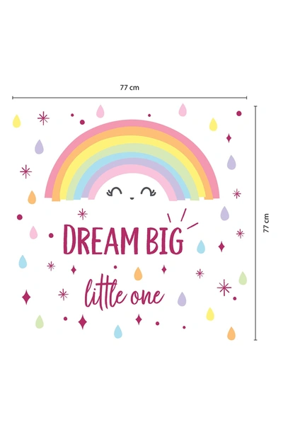 Walplus Colorful Rainbow Dream Big Little One Wall Decor In Multi