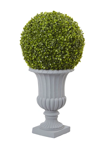 Nearly Natural Green 2.5ft. Boxwood Topiary With Urn