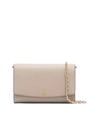 Tory Burch Women's Robinson Leather Wallet-on-chain In Neutrals