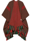 GUCCI HOUNDSTOOTH-PATTERN PONCHO COAT