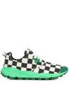 WALTER VAN BEIRENDONCK CHECKERBOARD ASYMMETRIC SNEAKERS