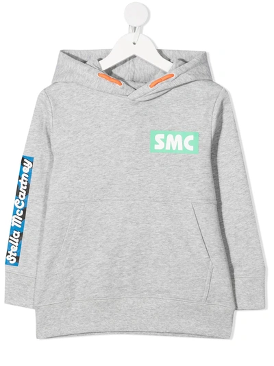 Stella Mccartney Kids' Sms-print Hoodie In Grey