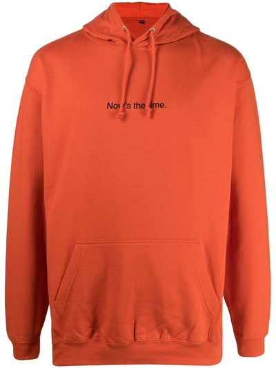 Famt Nows The Time Hoodie In Orange
