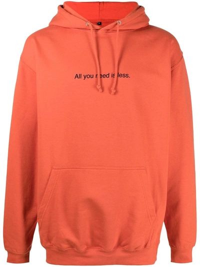 Famt All You Need Drawstring Hoodie In Orange