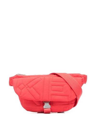 Kenzo Padded-design Belt Bag In Red