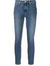 Paige Hoxton Mid-rise Skinny Jeans In Blue