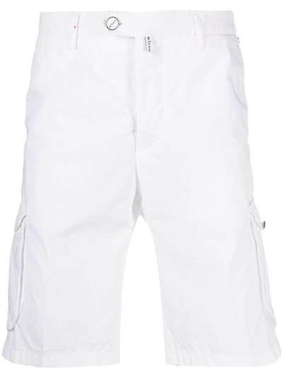 Kiton Multi-pocket Bermuda Shorts In White