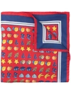 KITON MIX-PRINT SILK HANDKERCHIEF