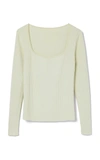 Aeron Deven Ribbed Knit Top In White