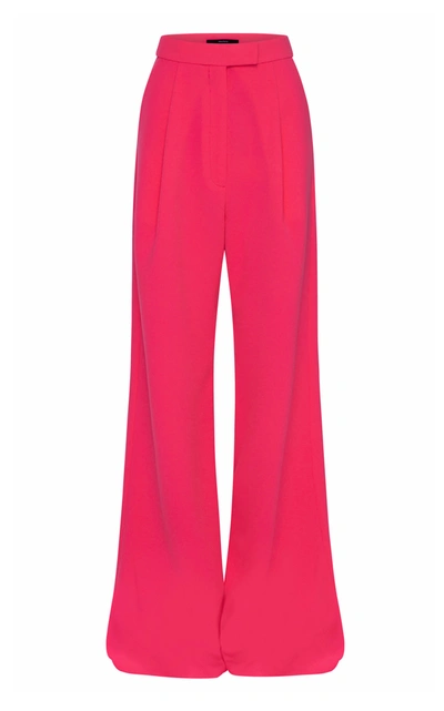 Alex Perry Women's Hale Stretch Crepe Wide-leg Pants In Pink,green